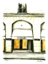 パリ 風景画 絵画 フランス シャネル本店 ジークレー 版画 中野克彦 「PARIS 1区の風景・G」 額付き 国内送料無料