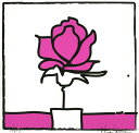 ブルー・ストーン ジークレー 絵 絵画 版画 POP薔薇2・スクエアL・ピンク ポップアート 花 額付き インテリア プレゼント 新築祝い 開店祝い 国内送料無...