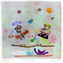 ポップアート 絵画 猫 犬 絵 銅版画 デリア・レース 「The Coolettes」 額付き 国内送料無料