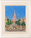 ヒロ・ヤマガタ ハッピー・25th・アニバーサリーWDW ディズニー 絵画 ミッキーマウス ミニーマウス ドナルドダック グーフィー インテリア 絵 シルクスク...