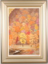 関口雄揮 彩る インテリア 絵画 紅葉 風景画 和風 日本画家 リトグラフ 版画 プレゼント コレクション 新築祝い 開店祝い 新品額付き 国内送料無料 ■