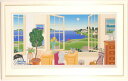 トーマス・マックナイト スポーツマンズスタディ 海 絵画 ゴルフ場 風景画 インテリア シルクスクリーン 版画 コレクション 新築祝い 開店祝い 新品額付き 国...