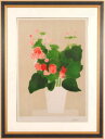 ベルナール・カトラン ベゴニアの花 花 絵画 ベゴニア インテリア リトグラフ 版画 プレゼント コレクション 新築祝い 開店祝い 新品額付き 国内送料無料
