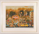 ヒロ・ヤマガタ ブローニュの森のベーカリー パリ 絵画 風景画 インテリア プレゼント コレクション 新築祝い 開店祝い シルクスクリーン 版画 新品額付き 国...