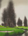 ゴルフ場 絵画 風景画 リトグラフ 版画 ジャック・デペルト 「ムーフィールドの2番ホール」 額付き 国内送料無料