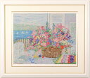 レスリー・セイヤー フローム・ザ・テラス 花 絵画 風景画 インテリア プレゼント コレクション 新築祝い 開店祝い シルクスクリーン 版画 額付き 国内送料無...