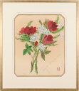 フジ子・ヘミング 赤いばら 花 絵画 薔薇 インテリア シルクスクリーン 版画 プレゼント コレクション 新築祝い 開店祝い 新品額付き 国内送料無料 ■