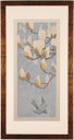 本荘正彦 再会の春 花 絵画 白木蓮 和風 絵 インテリア 木版画 プレゼント コレクション 新築祝い 開店祝い 新品額付き 国内送料無料