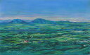 阿蘇 風景画 絵画 パステル画 石井清 「阿蘇五岳遠望」 額付き 国内送料無料