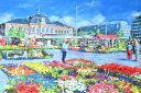 フィンランド 絵画 風景画 北欧 ジークレー 版画 石井清 「クオピオの花市場・G」 額付き 国内送料無料