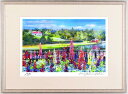 石井清 湖畔のルピナス・G フィンランド 絵画 風景画 北欧 ジークレー 版画 インテリア プレゼント コレクション 新築祝い 開店祝い 新品額付き 国内送料無...