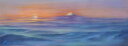 富士山 絵画 風景画 パステル画 石井清 「赤い空と富士」 額付き　国内送料無料