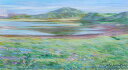 【作家名】石井清 【作品名】草千里ヶ浜 阿蘇 風景画 絵画 熊本 パステル画 額付き インテリア 全国送料無料