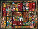 【作家名】若松愛子【作品名】夕茜の町 抽象画 絵画 現代アート モダンアート 水彩画 額付き 国内送料無料