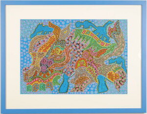 横山泰三 楽しい遊び場 現代アート 絵画 抽象画 インテリア ミクストメディア 一点物 プレゼント コレクション 新築祝い 開店祝い 新品額付き 国内送料無料 ■