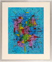 若松愛子 Works 6-1 抽象画 絵画 水彩画 インテリア プレゼント コレクション 新築祝い 開店祝い 額付き 国内送料無料