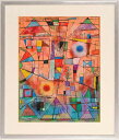 若松愛子 コンストラクション 6-A 抽象画 絵画 現代アート 水彩画 インテリア プレゼント コレクション 新築祝い 開店祝い 額付き 国内送料無料