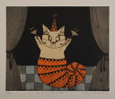 【作家名】朝日みお【作品名】ねこサーカス・6 猫 絵画 銅版画 エッチング アクアチント 額付き 国内送料無料