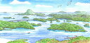 内藤謙一 薫風・天草の海 熊本県天草 絵画 風景画 海 水彩画 インテリア プレゼント コレクション 新築祝い 開店祝い 新品額付き 国内送料無料