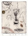 象 絵画 抽象画 銅版画 エッチング オバタクミ 「長い一日、短い一日」 額付き 国内送料無料