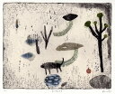 抽象画 絵画 銅版画 エッチング オバタクミ 「サンクチュアリ」 額付き 国内送料無料
