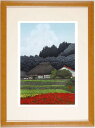 宮本秋風 サルビアの花 インテリア 絵画 風景画 木版画 和風 プレゼント コレクション 新築祝い 開店祝い 新品額付き 国内送料無料 ■