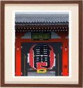 宮本秋風 雷門-B インテリア 絵画 和風 木版画 浅草寺 東京都台東区浅草二丁目 プレゼント コレクション 新築祝い 開店祝い 新品額付き 国内送料無料 ■