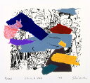 現代アート 絵画 抽象画 モダンアート 現代美術 シルクスクリーン 版画 島州一 「SP-C,D 144」 額付き 国内送料無料
