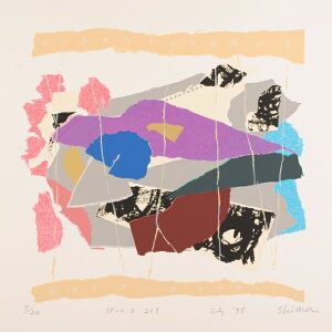 現代アート 絵画 抽象画 現代美術 シルクスクリーン 版画 島州一 「SP-C,D 207」 額付き 国内送料無料