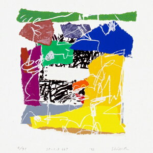 現代アート 絵画 抽象画 現代美術 シルクスクリーン 版画 島州一 「SP-C,D 127」 額付き 国内送料無料
