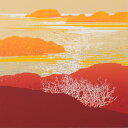 【作家名】池上壮豊 【作品名】光る海-7 海 絵画 風景画 版画 シルクスクリーン 額付き 国内送料無料
