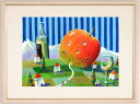 田原健二 ビッグアップルと小さな村 インテリア 絵画 アクリル画 一点物 プレゼント コレクション 新築祝い 開店祝い 新品額付き 国内送料無料 ■