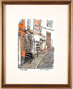 高橋文平 シルヴェス・3 ポルトガル 絵画 風景画 帽子屋 絵 水彩画 インテリア プレゼント コレクション 新築祝い 開店祝い 額付き 国内送料無料