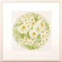 吉村明子 Floral ball 2 花 絵画 雪柳 インテリア シルクスクリーン 版画 プレゼント コレクション 新築祝い 開店祝い 新品額付き 国内送料無料...
