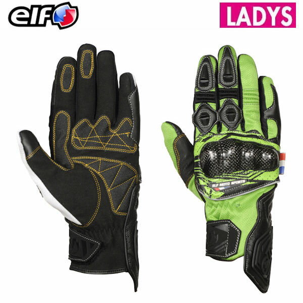 EG-S516 ELF エルフ Evoluzione Mesh Glove エヴォルツィオーネメッシュ レディースグローブ グリーン WS　WM　WLサイズ