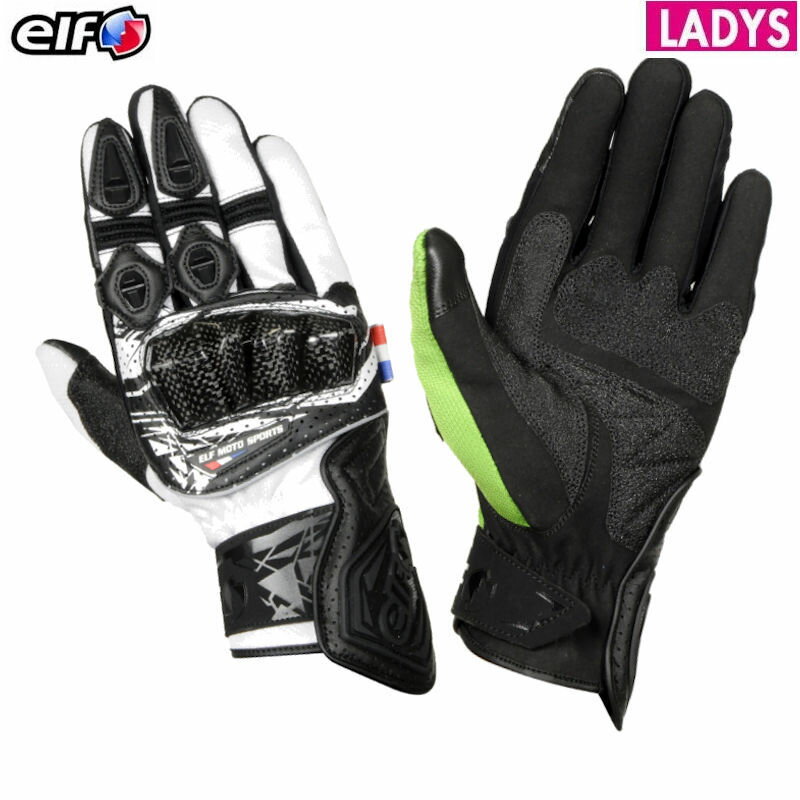 EG-S526 ELF エルフ ソリドメッシュグローブ ホワイト レディスS～Lサイズ