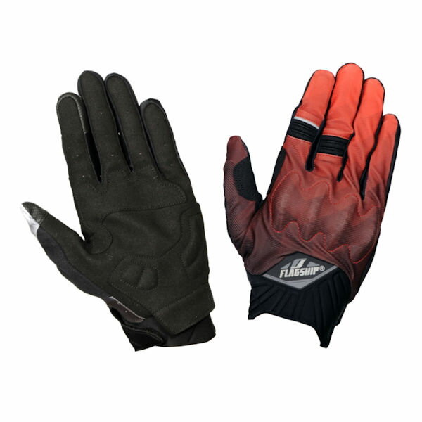 FG-S612 FLAGSHIP フラグシップ エアーフィットグローブ レッド M〜LLサイズ メッシュグローブ 春夏用