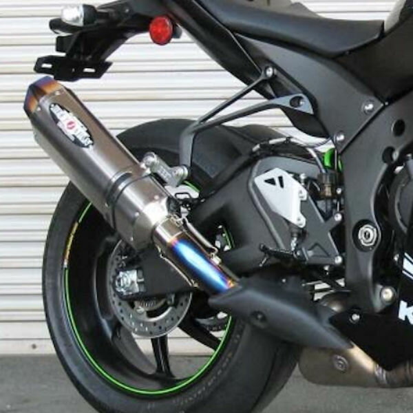 BEET 日本ビート工業 0222-KE1-BL NASSERT Evolution Type2 スリップオンマフラー ブルーチタン KAWASAKI Ninja ZX-10RR 17年