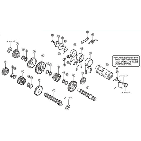 デイトナ DAYTONA 33621 サークリップ 17mm クロスミッションキット(31881/60024/60025/60016)補修用