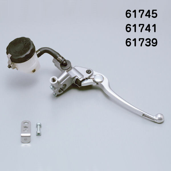 デイトナ DAYTONA 61739 ブレーキ マスターシリンダー 1/2インチ（12.7mm) シルバー/バフクリア （横型/タンク別体式） NISSIN 汎用