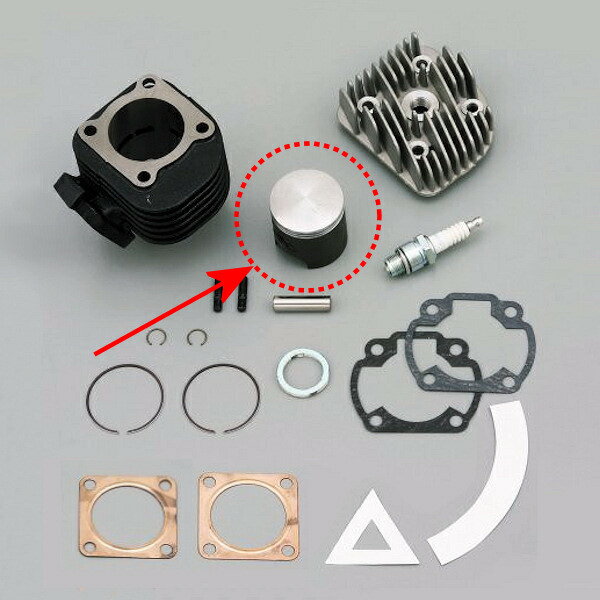 デイトナ DAYTONA 47244 ピストン単体（48mm） ビッグボアキット(45427)補修用 スーパーJOG