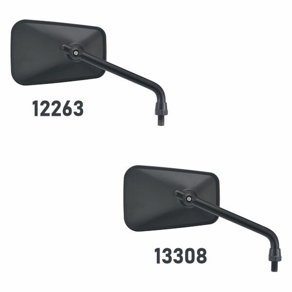 デイトナ DAYTONA 12263 13308 ハイビジミラー CLASSIC M10 ブラック/ロー 正ネジ 逆ネジ 新保安基準適合外 左右共通