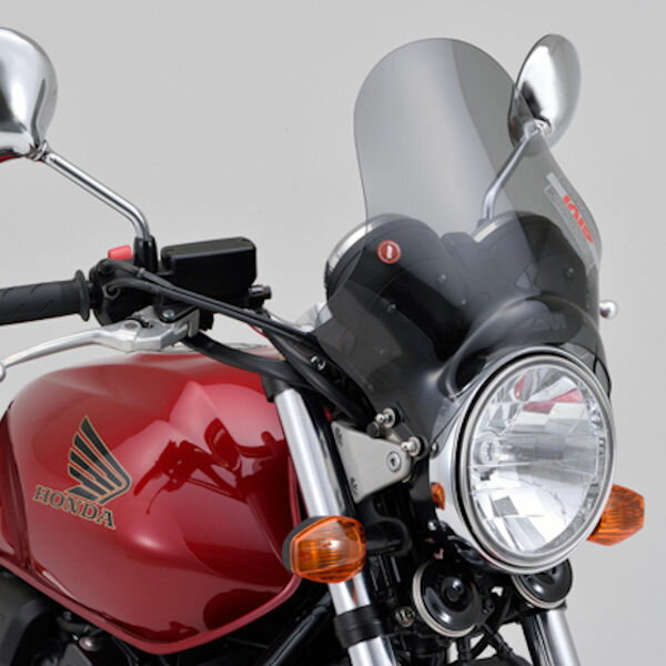 デイトナ DAYTONA 22988 GIVI ウインドスクリーン セミスモーク A201 H295×W323mm ヘッドライトステークランプ 汎用 CB400SF