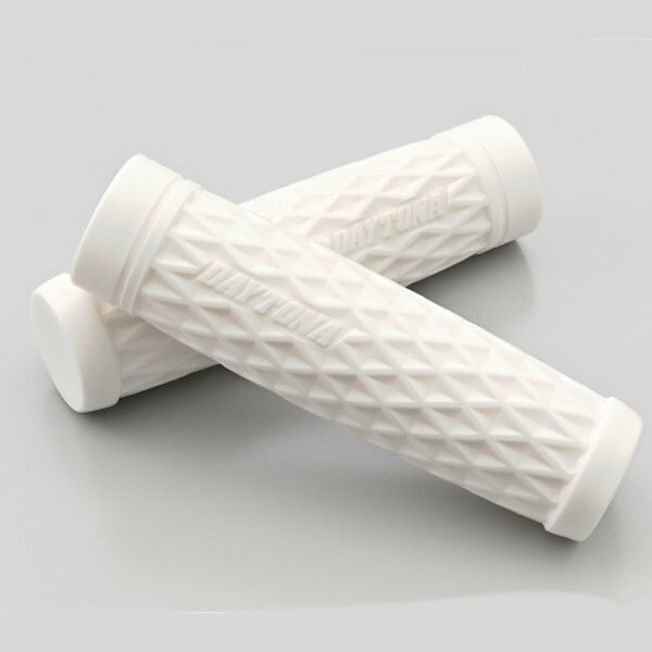 デイトナ DAYTONA 47899 GRIPPY GRIP GG-D-GRID 全長127mm / Φ25.4ハンドル用 / エンド非貫通 ホワイト