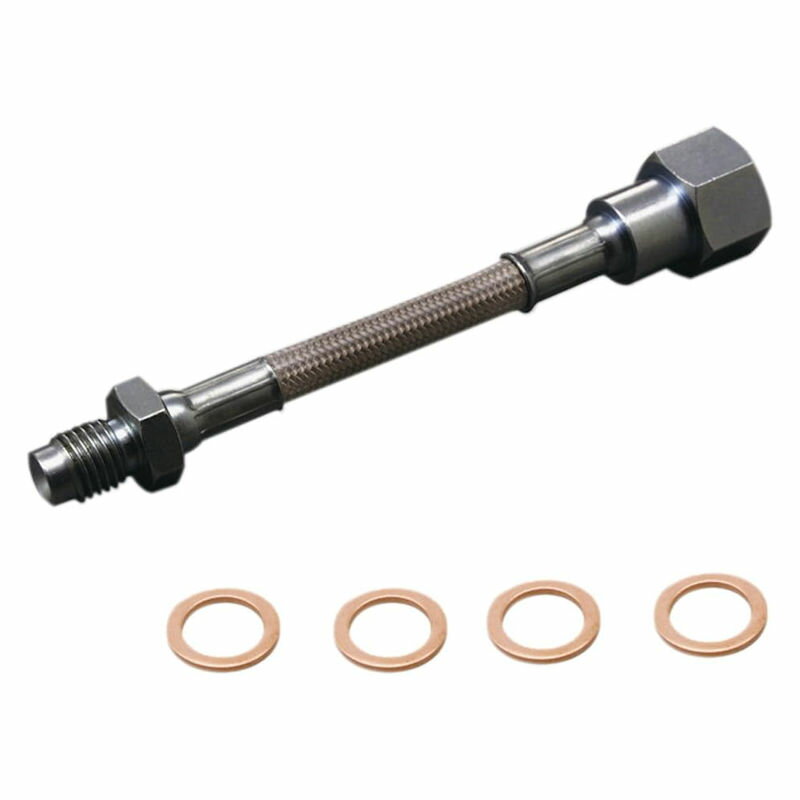 デイトナ DAYTONA 96550 マスターシリンダー用 延長ブレーキホース 100mm P1.25 メッシュブラック 汎用