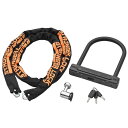デイトナ DAYTONA 48486 ストロンガーロックセット Φ8チェーンロック2.0+U字ロックH220mm