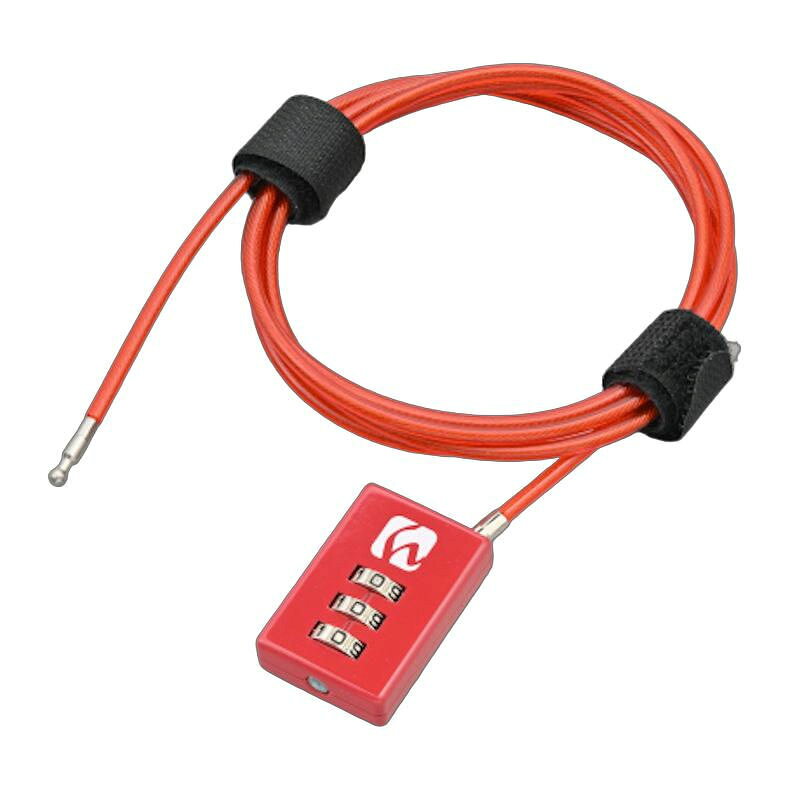 適合車種：汎用 ストレートタイプ/レッド 【DLK130R】 ヘルメットやバッグのイタズラ抑止に役立つ ダイヤルロック。 目立たせることで防犯効果が高まるレッドカラーを 追加しました。 ロック本体はヘッドが360度回転するので使いやすく、 ダイヤルは「0〜9」の数字3桁で任意に設定可能。 ●南京錠対応ファスナー（リングタイプ）を採用した バッグに取り付けが可能です。 ●カギが増えないダイヤル設定。 ●ワイヤー長：1300mm