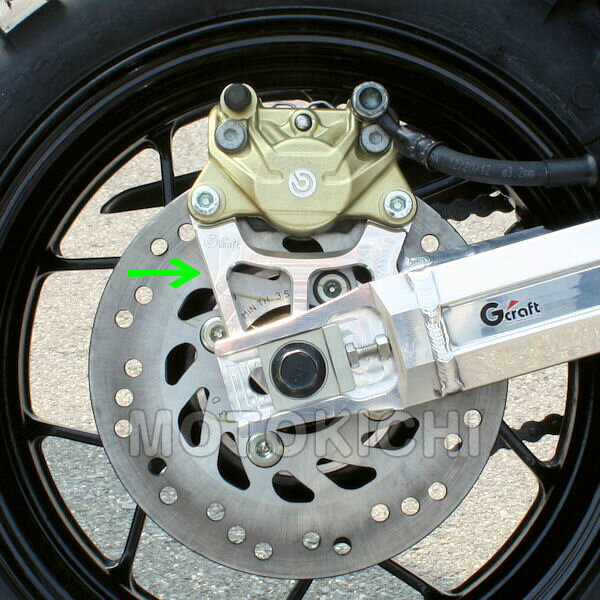 Gクラフト Gcraft 33125 Rキャリパーサポート カニブレンボ シルバー GROM グロム