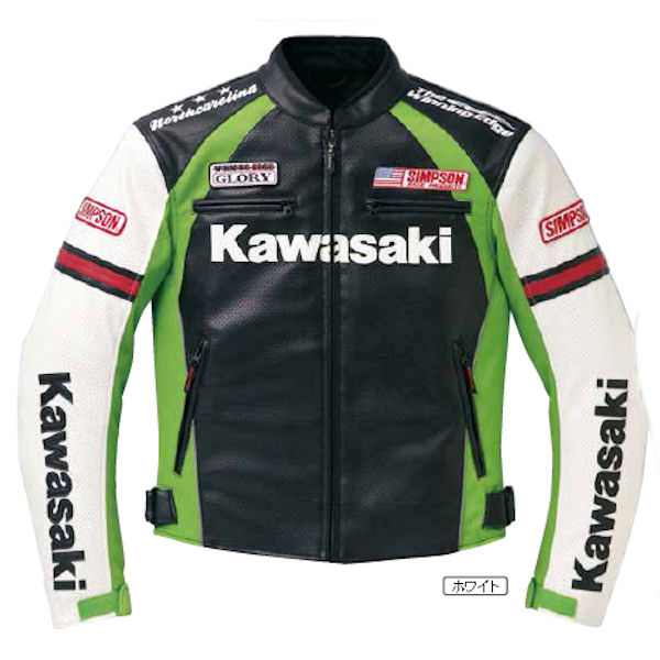 【送料無料】【あす楽対応】 KAWASAKI純正 カワサキ フェイクレザージャケットXIII SS ホワイト J8008-0107 J8008-0108 J8008-0109 J8008-0110