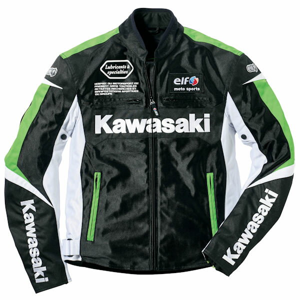 【在庫あり】Kawasaki純正 J8001-2902 カワサキ elf ライディングメッシュジャケット ブラック／ホワイト 3Lサイズ